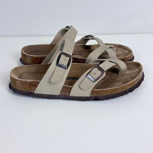 Cushionaire Luna Beige Cork Footbed Sandals 8.5
